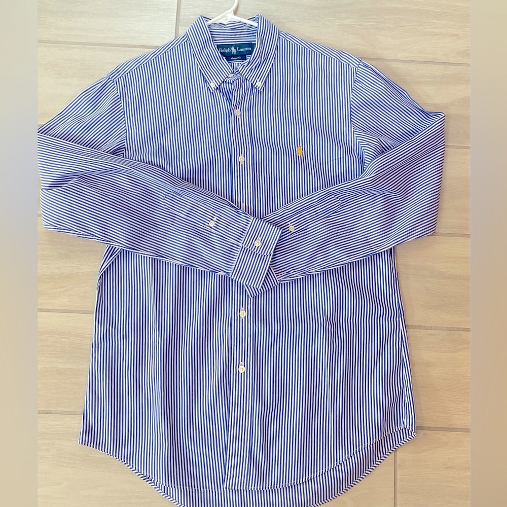 Polo Ralph Lauren Button Down Blue/White Shirt
